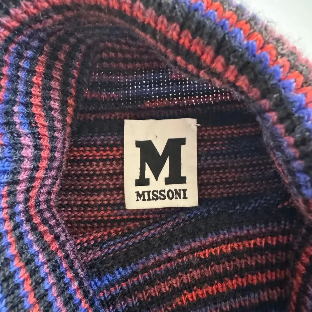 Missoni Oversized 100% Virgin Wool Striped Turtleneck Sweater EUC Sz Small $595
